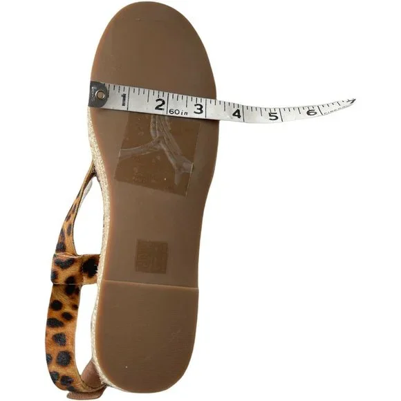 Women’s Sandals Size 8.5 Madewell Espadrille Sandal in Leopard Calf Hair - Picture 10 of 12